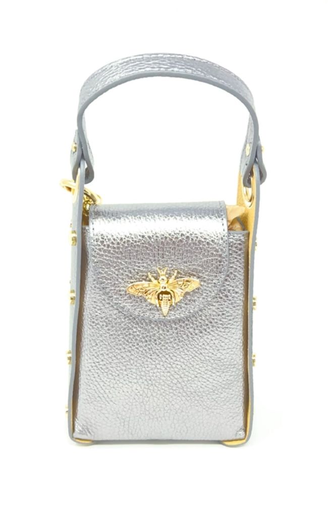 Leather Bumblebee Clutch Crossbody