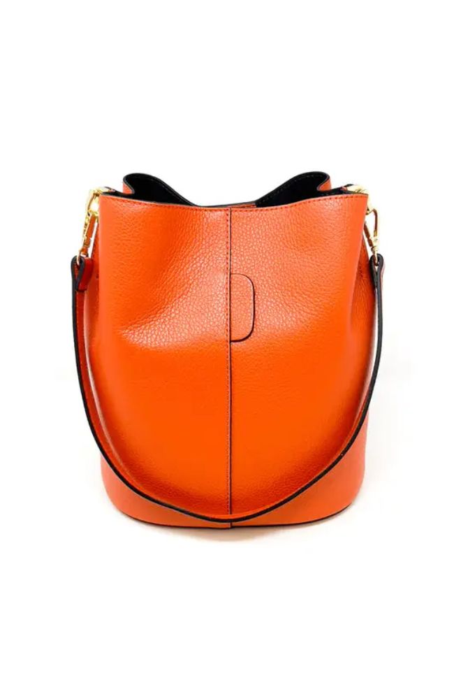 Italian Leather Bucket Bag
