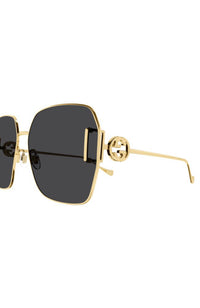 Gucci Oversized Sunglasses in Gold