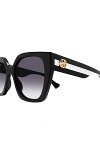 Gucci Sunglass Blk Whte Stripe