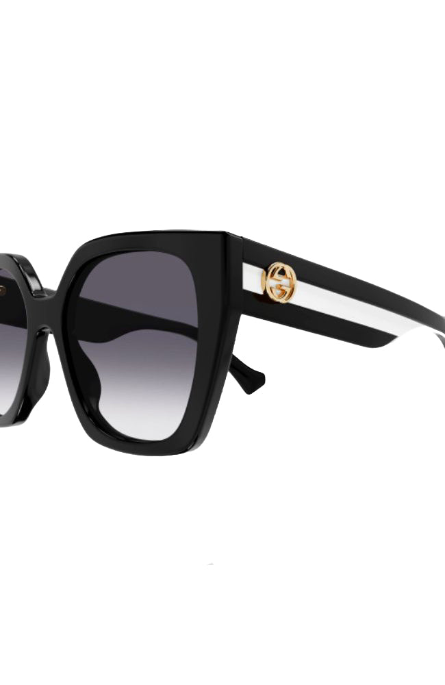 Gucci Sunglass Blk Whte Stripe