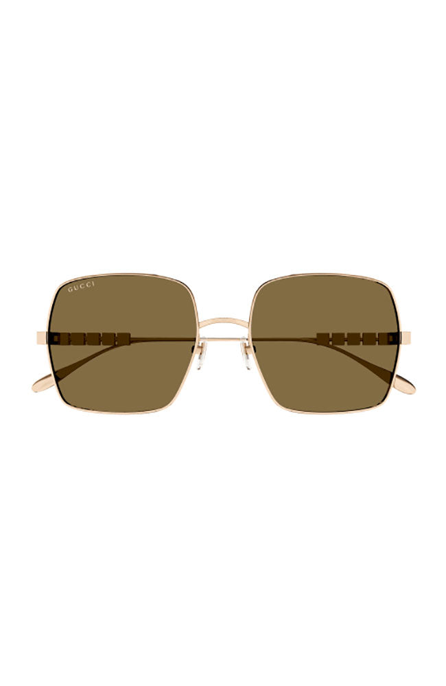 GG Sunglass Logo Cubes Brown Lens