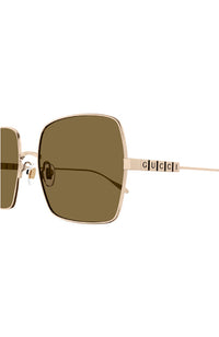 GG Sunglass Logo Cubes Brown Lens
