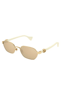 Gucci Sunglasses Ivory Hexagon