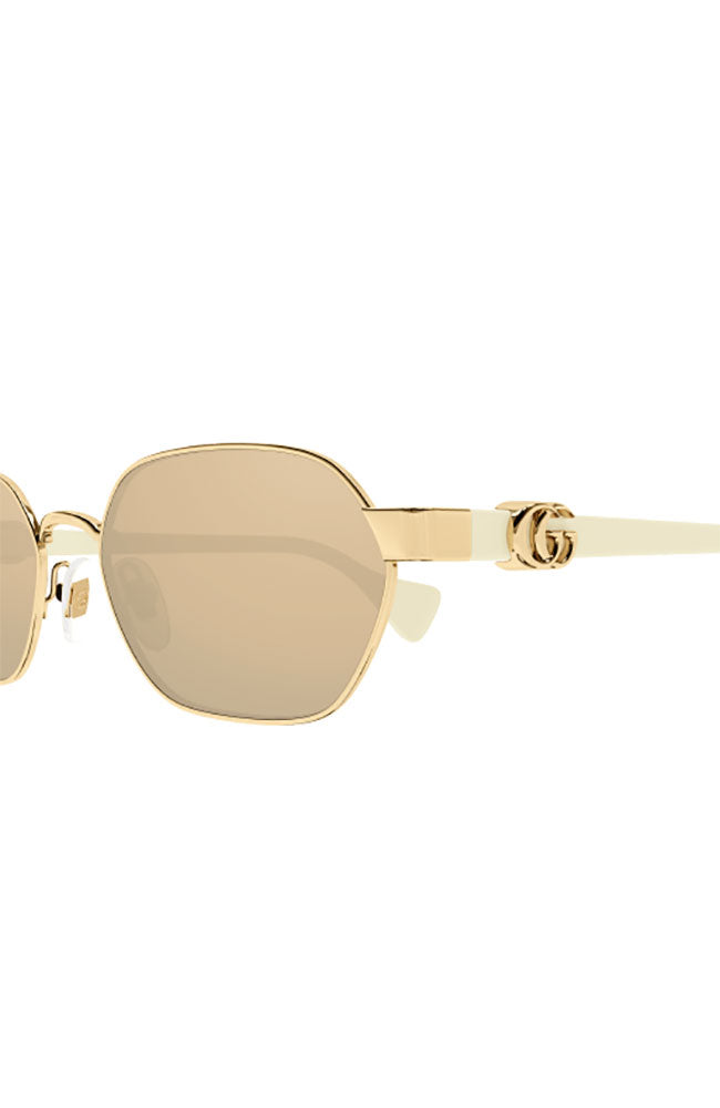 Gucci Sunglasses Ivory Hexagon
