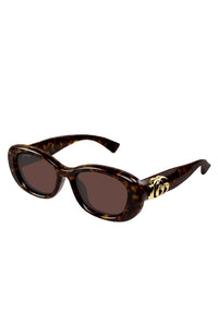 Gucci Sunglasses Narrow Round Havana