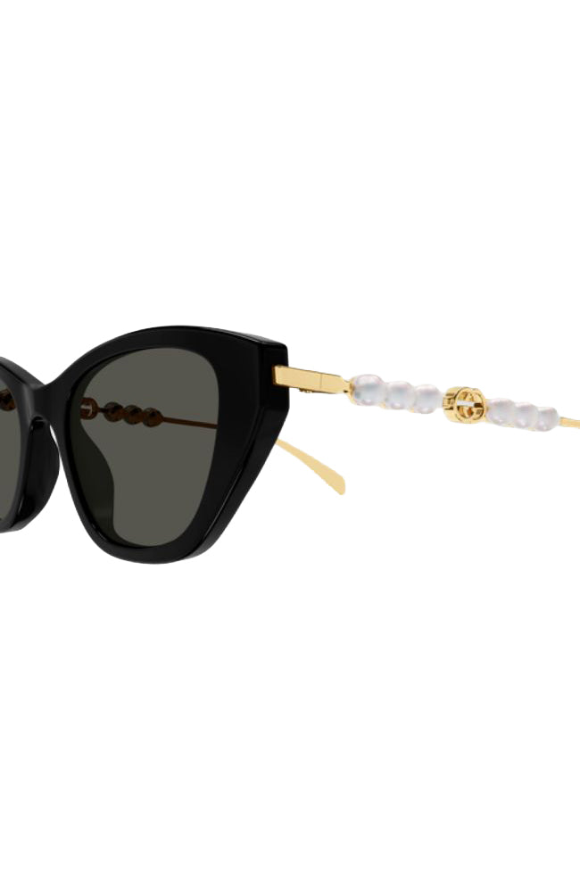 Gucci Sunglass Blk Pearl Gold