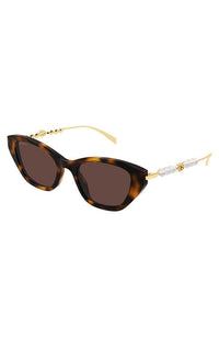 Gucci Sunglass Brown Pearl Gold