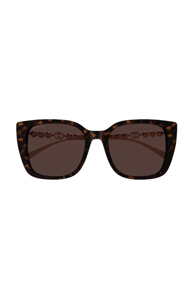 Gucci Sunglass Gold Brown Pearl