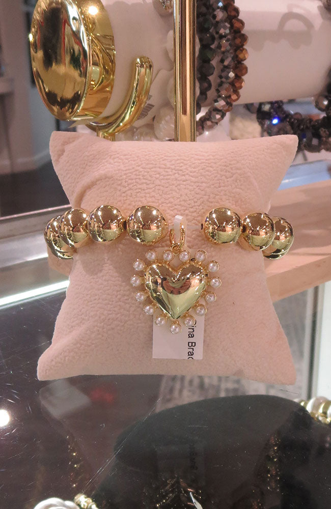 Gina Bracelet with Pearl Heart