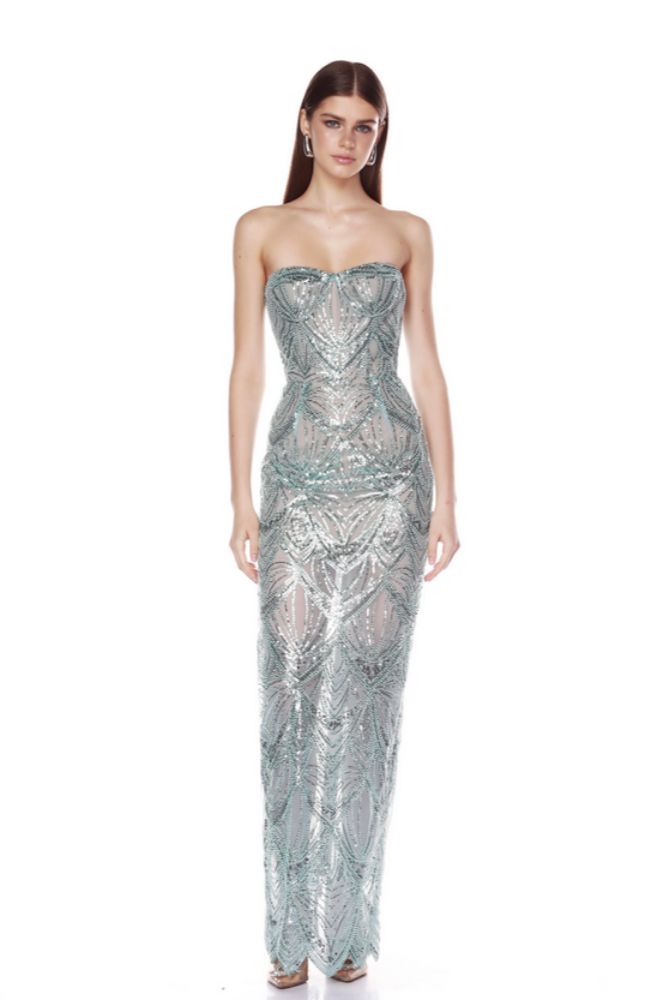 BB-20-057PB Giselle Dress in Powder Blue