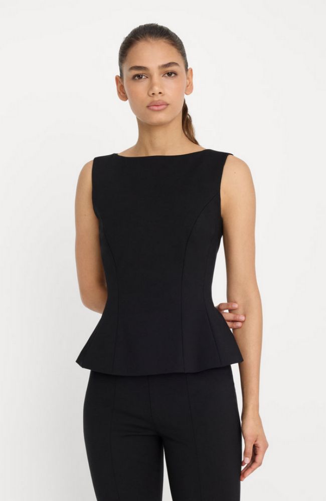 Ponte Straight Neck Top