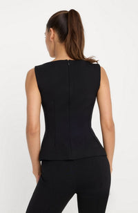 Ponte Straight Neck Top