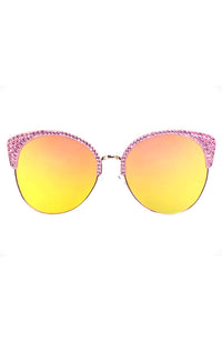 Zeta Pink Crystal Sunglasses
