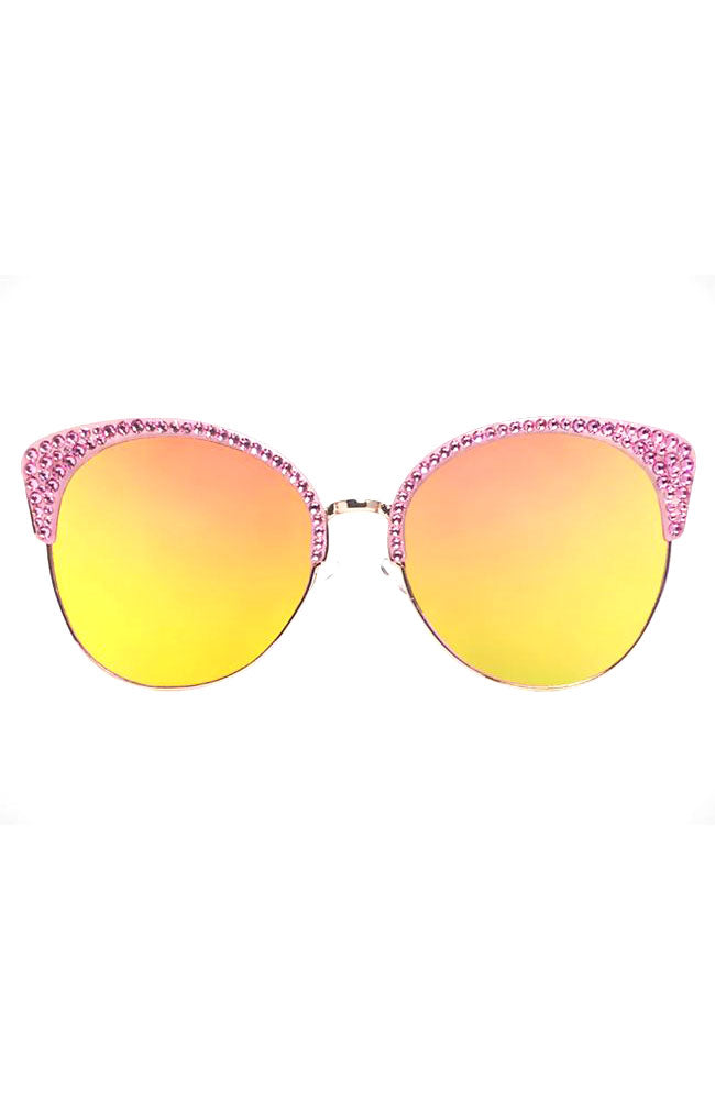 Zeta Pink Crystal Sunglasses