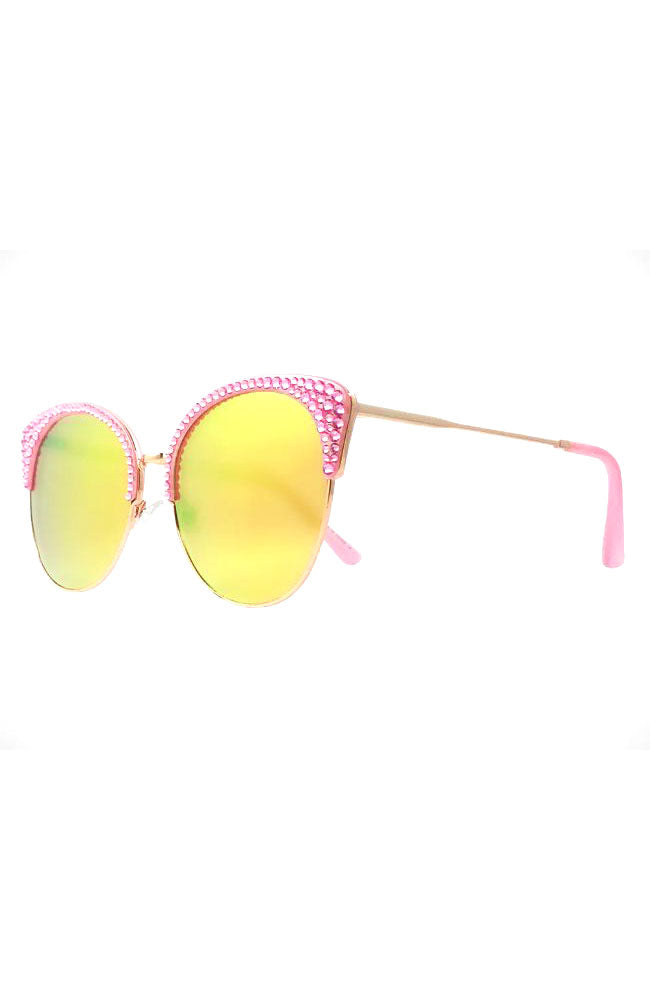 Zeta Pink Crystal Sunglasses