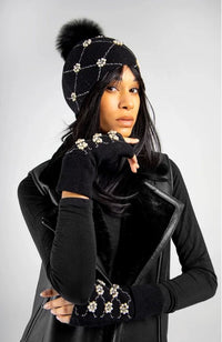 Pearl Knit Fingerless Glove