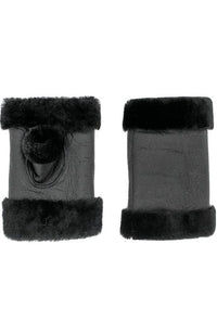 Black Lamb Fingerless Gloves