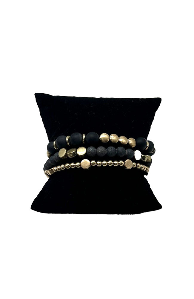 Black WG 3 Row Bracelet