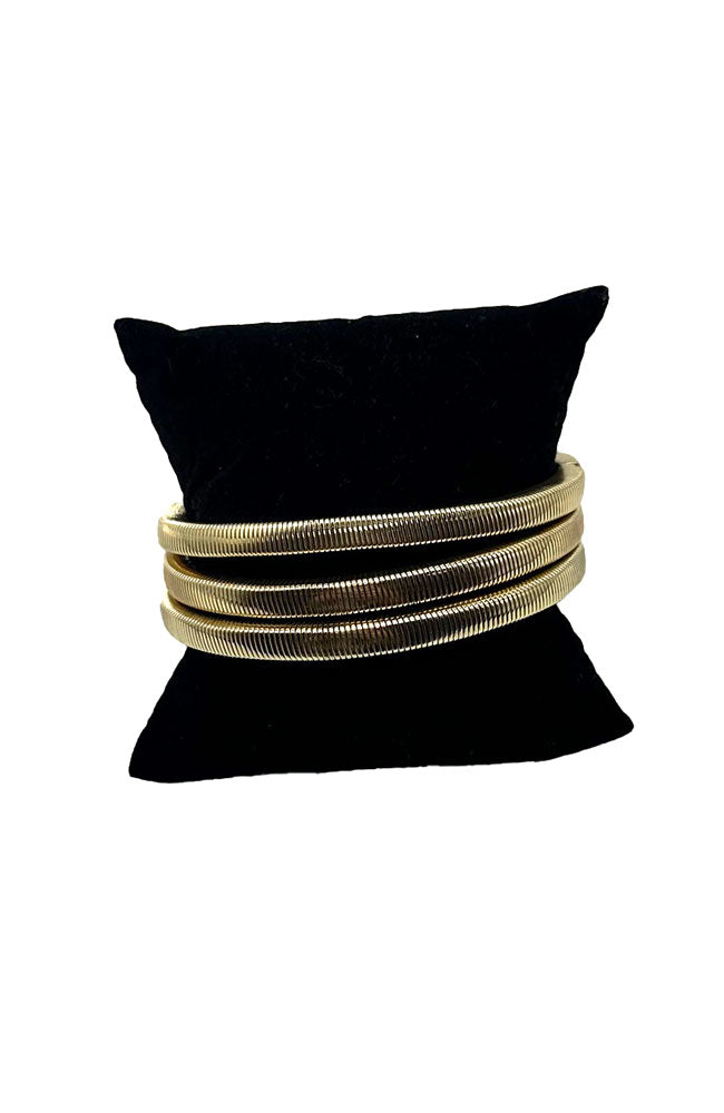 Gold Herringbone Chain Bracelet