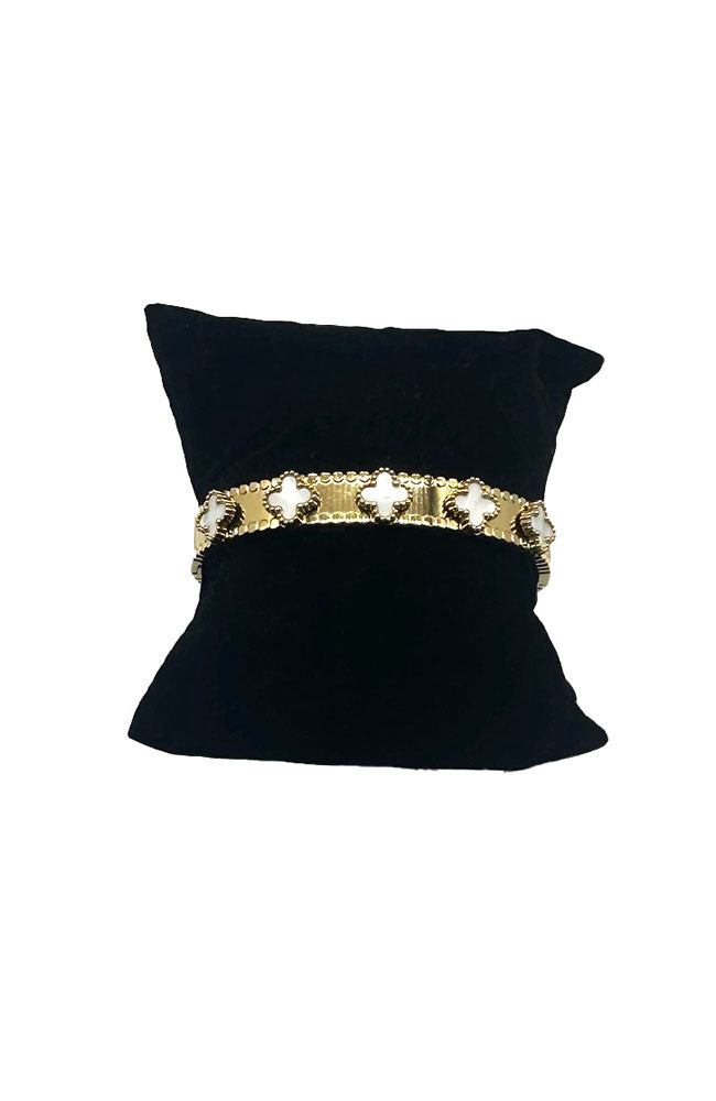 Clover Station Bangle Bracelet