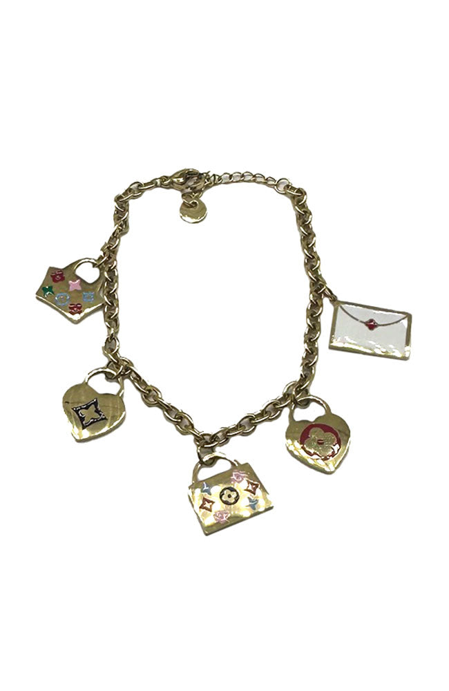 Heart & Multi Charm Bracelet