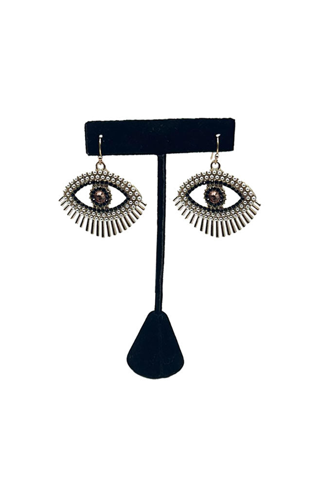 Evil Eye Stone Earrings