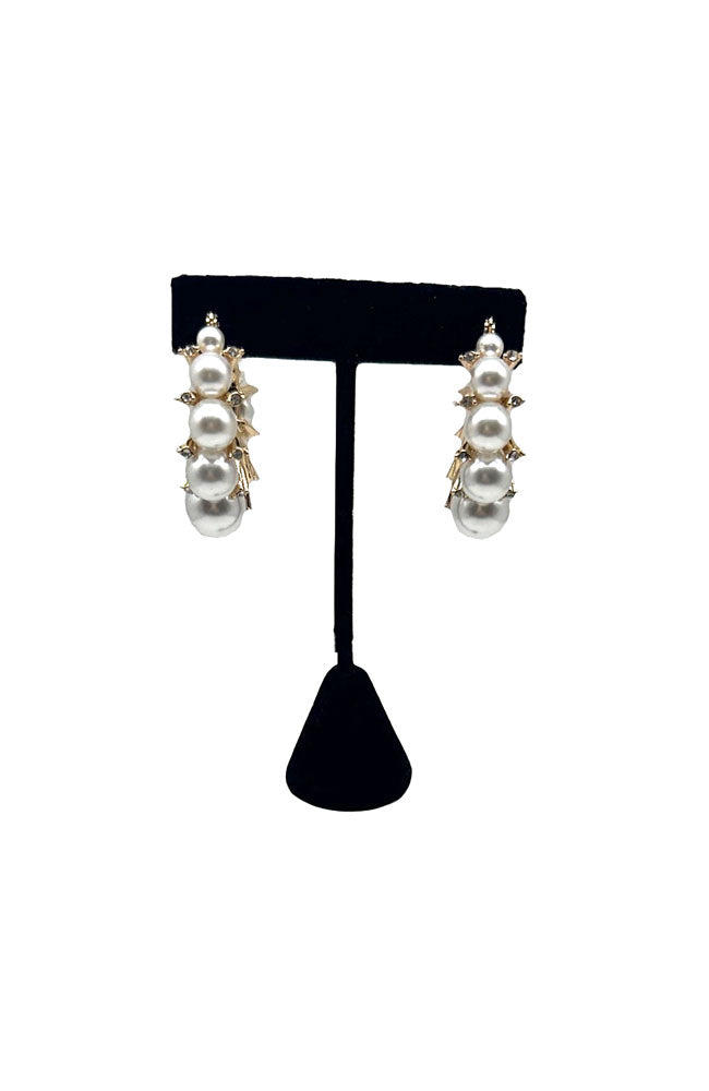 Chunky Pearl Hoops
