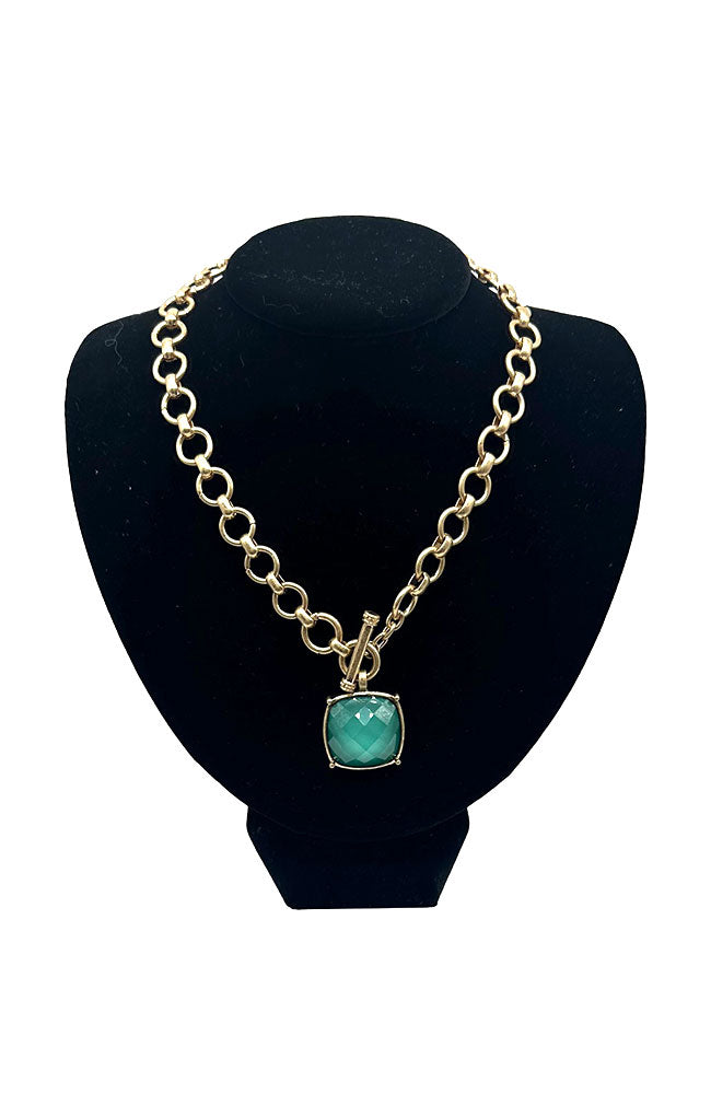 Green Big Stone Necklace