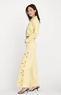 Good Waist Palazzo Ankle Embroidered Jeans