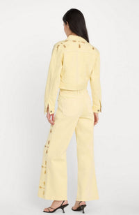 Good Waist Palazzo Ankle Embroidered Jeans