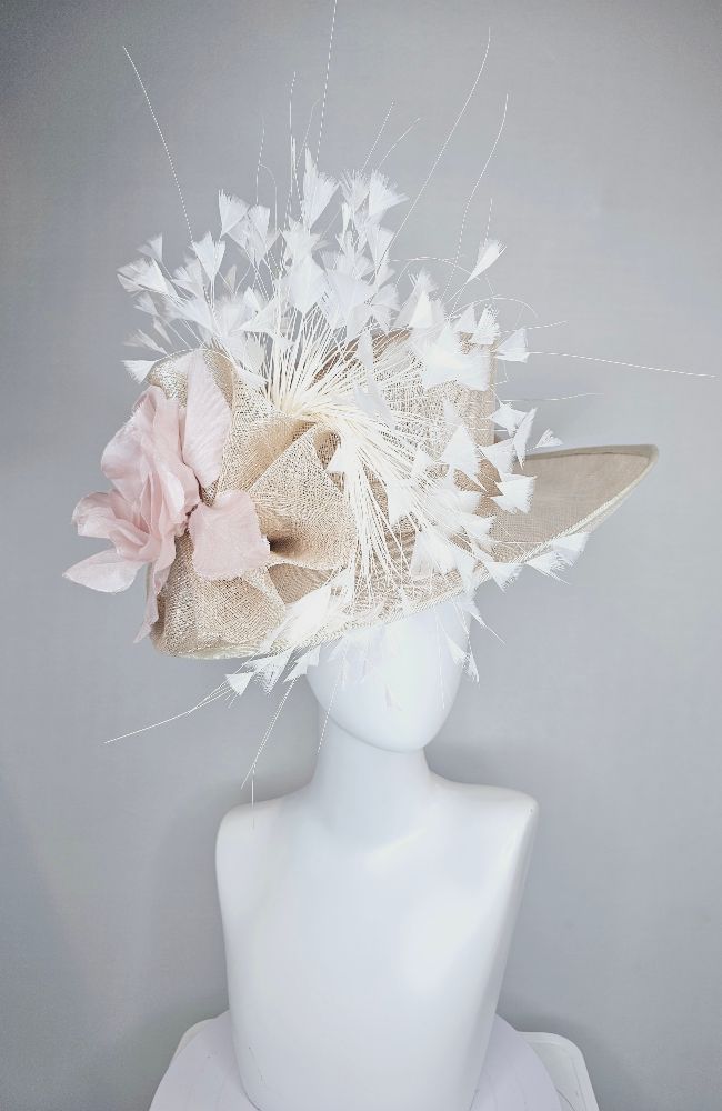 HD24-12 Lt Taupe White Pink Flowers