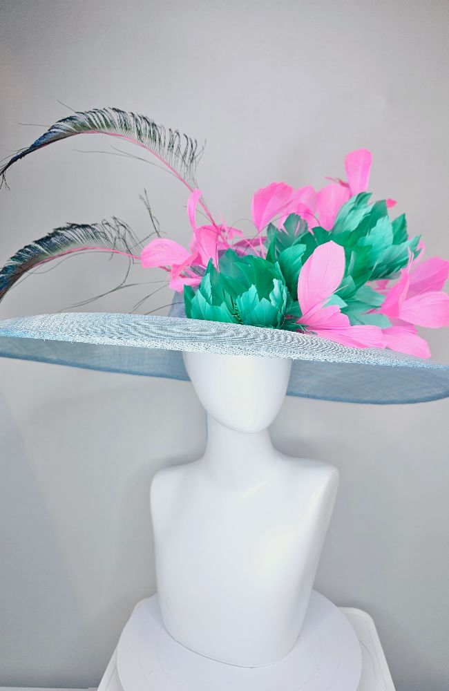 HD24-16 Lt Blue Teal Flower