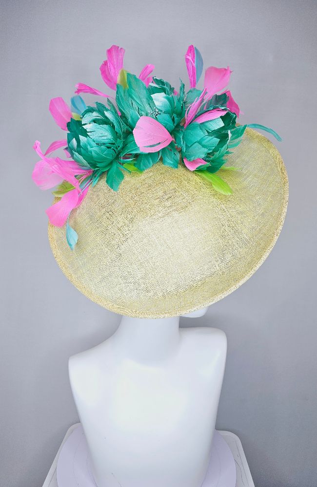 HD24-25 Lt Yellow Teal Flower