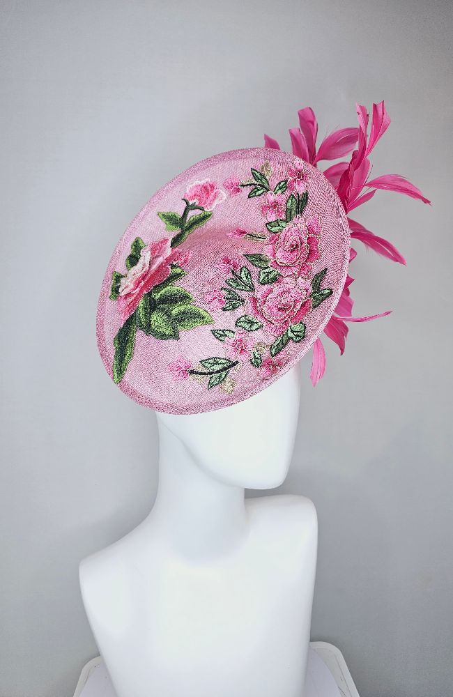 HD24-33 Pink Applique Pink Feathers