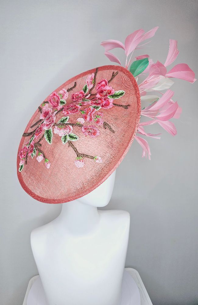 HD24-35 Pink Applique Lt Pink Feathers