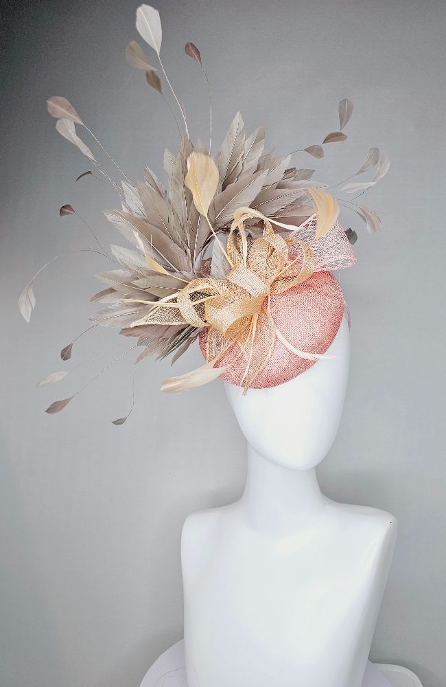 HD25-01 Pink Taupe Flowers