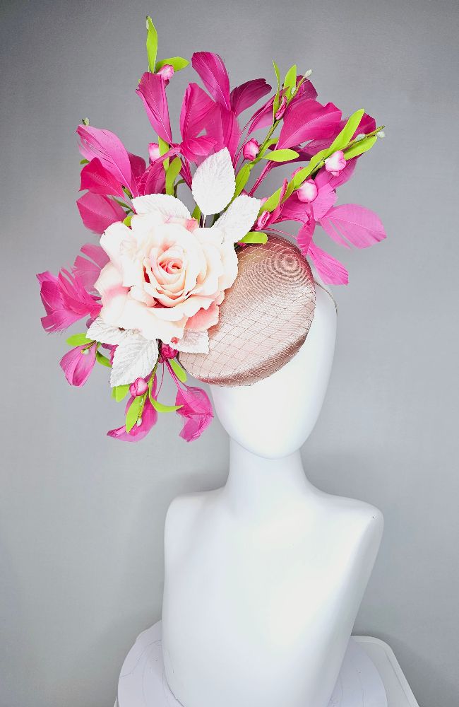HD25-46 Pink Netted Pink Flowers
