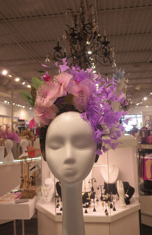 HD25-68 Pink Gold Purple on Beaded HB