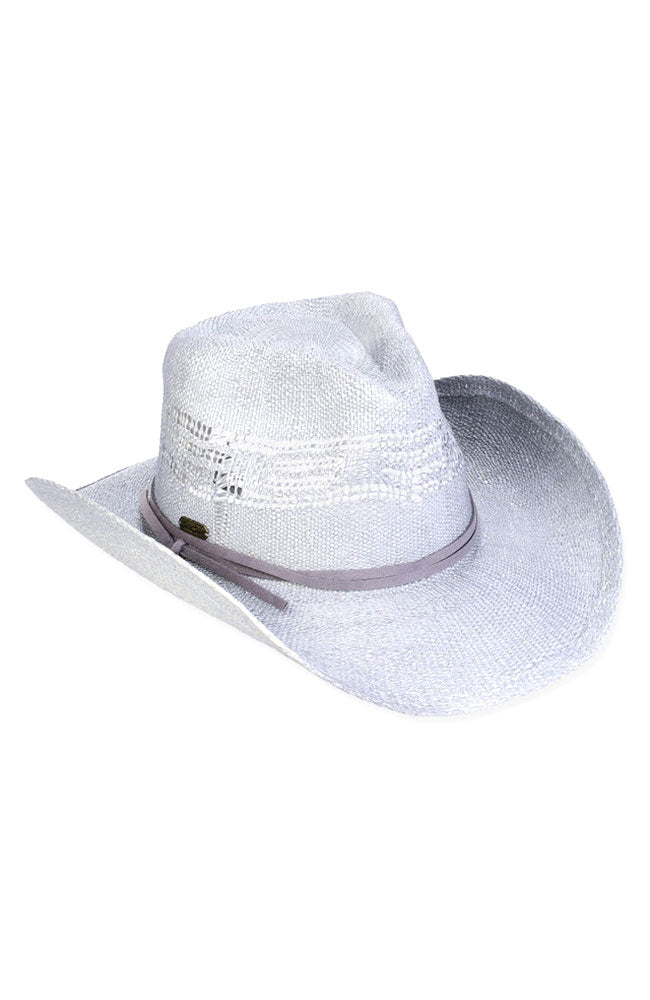 Silver Toyo Western Hat