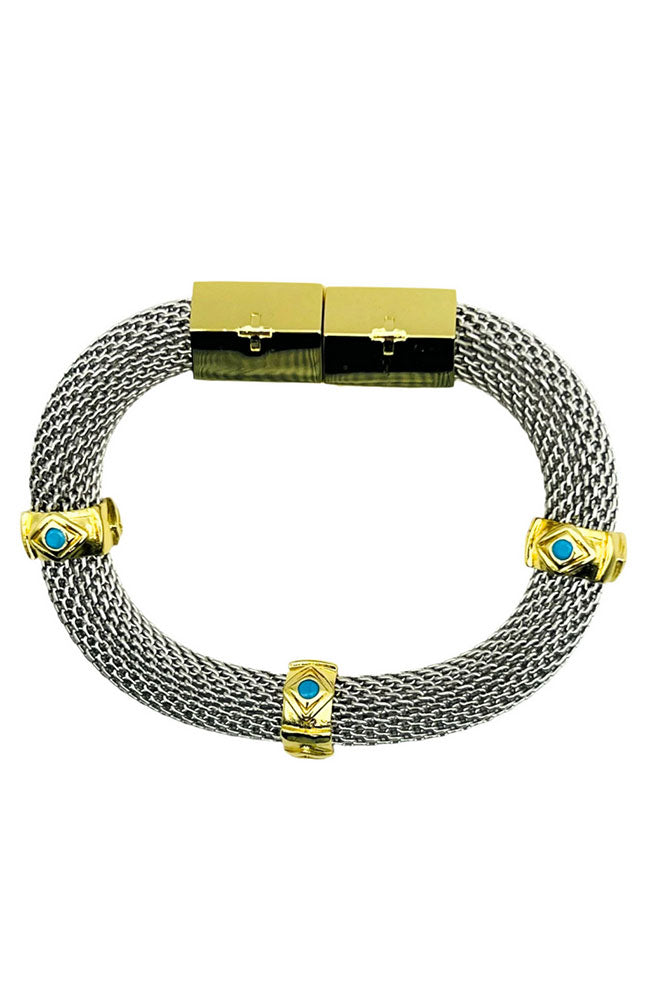 Mesh Bracelet EE TT Turq