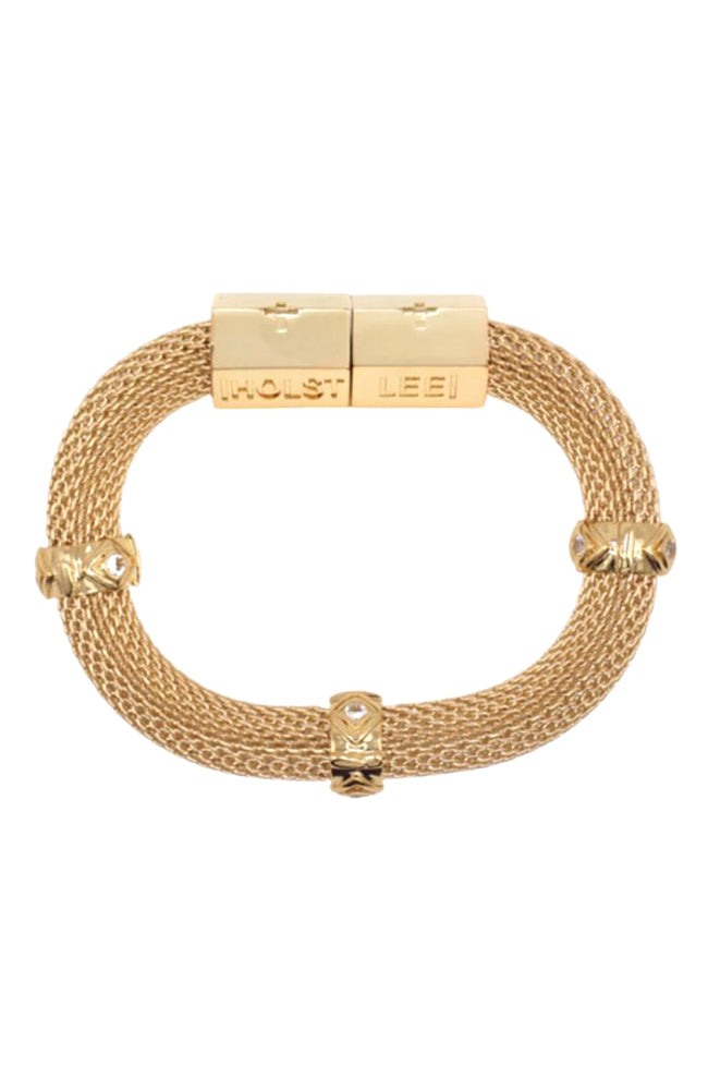 Mesh Bracelet EE Clear Gold