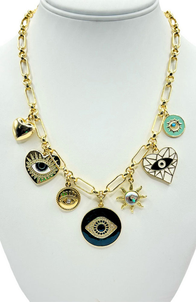 Charm Necklace Evil Eye