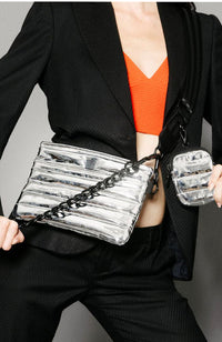Downtown Crossbody Silver Mirror