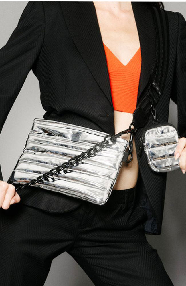 Downtown Crossbody Silver Mirror