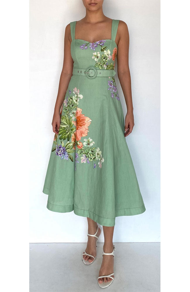 Cove Midi Dress w Buckle Belt