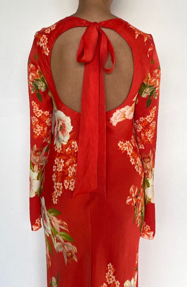 Hibi Back Ties Maxi Dress