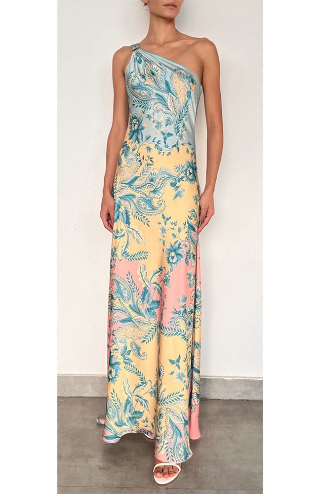 hemant and nandita one shoulder dress Long – shoprodeodrive Eliana Midi Dress White shoulder sash dress in sleeveless-mother-of-the-bride-dresses Size:L'