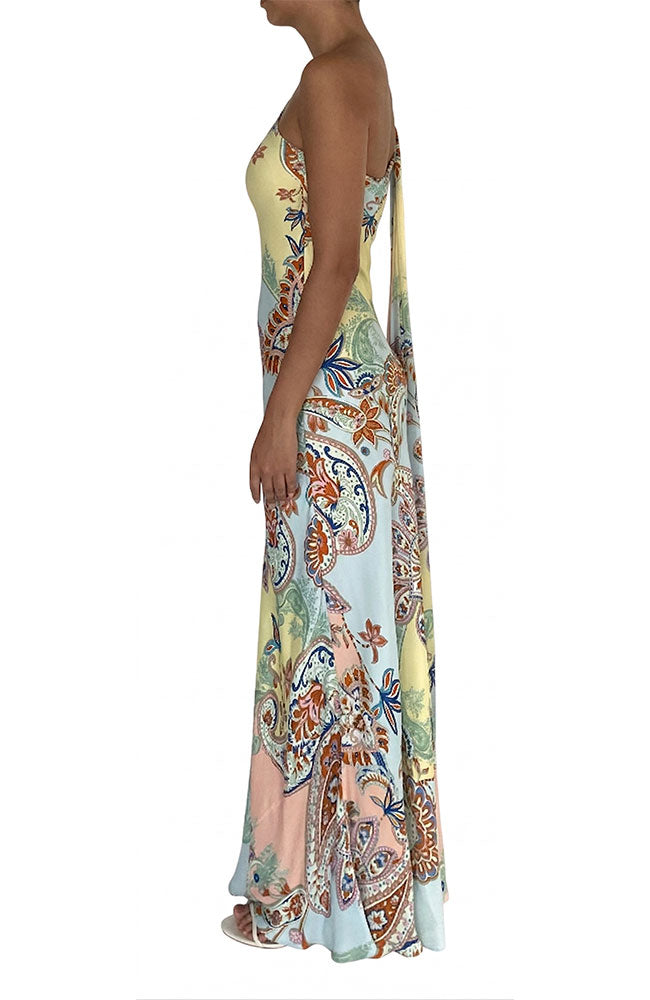 Yuti One Shoulder Sash Dress