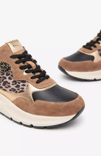 Mix Media Wedge Sneaker